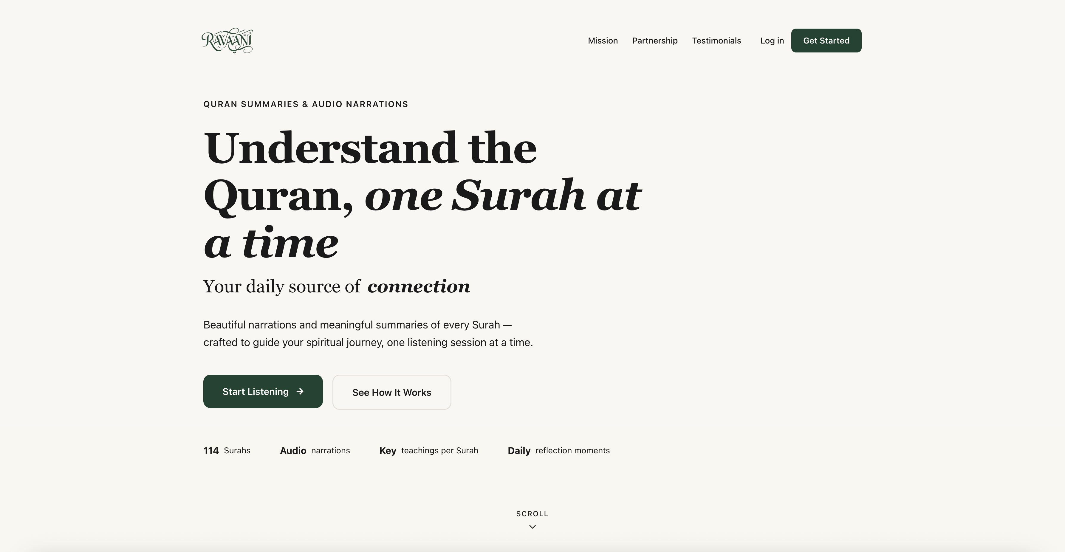 Ravaani — Quran Reflection Platform